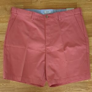 Mens Flat Front Shorts by Croft & Barrow, Coral Salmon Pink, Size 40, NEW, nwt